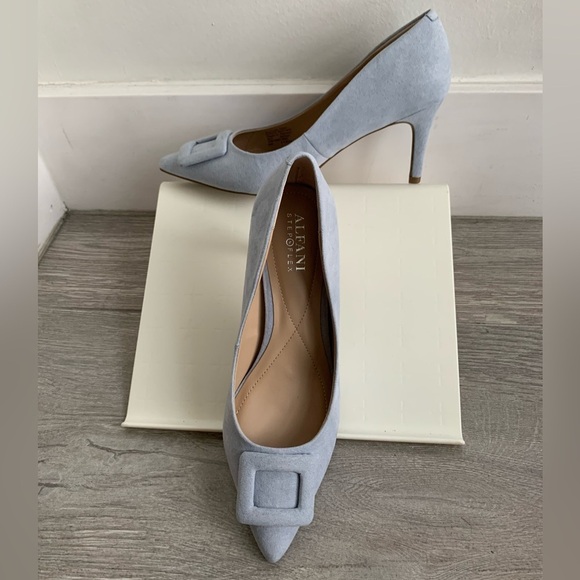 Alfani Jerison Womens Faux Suede Light Blue Comfort Pumps in Size 6M - Picture 6 of 14
